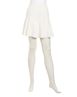 Carina Ribbed Knit A Line Skirt, Ivory