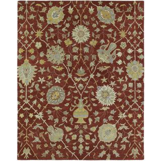 Christopher Kashan Hand tufted Red Rug (9 X 12)