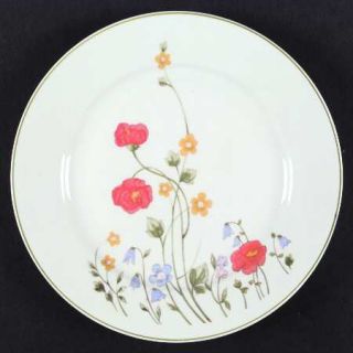 Favolina English Flowers Dinner Plate, Fine China Dinnerware   Multicolor Flower