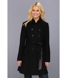 DKNY Color Block Trench Coat 14200 Y3 Womens Coat (Black)