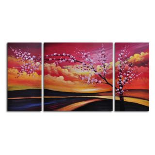 Painted Sky 3 Piece Canvas Wall Art   48W x 24H in. Multicolor   M 2026