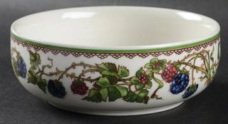 Goebel Brombeere Coupe Cereal Bowl, Fine China Dinnerware   Green Band, Berries