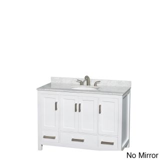 Sheffield 3 hole Faucet White Wood 48 inch Single Vanity