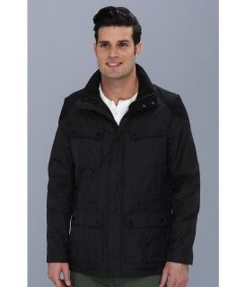 Calvin Klein Four Pocket Nylon Jacket w/ Space Dye Detail Mens Coat (Black)