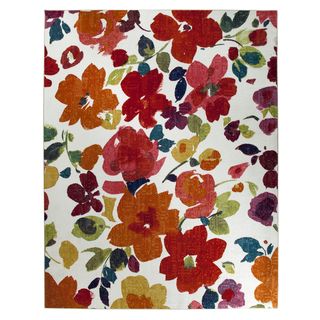 Bright Floral Toss Multi Rug (5 X 8)