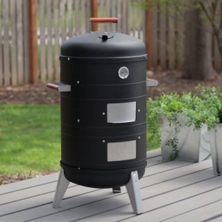 Meco Deluxe Charcoal Water Smoker/Grill Multicolor   5031