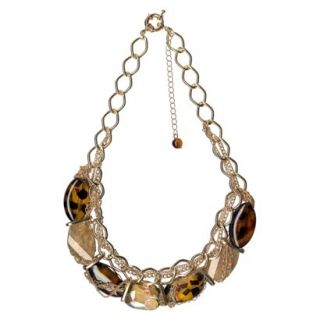 Womens Fashion Necklace   Gold/Tortoise (18)