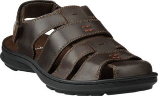 Mens Clarks Swing Sky   Brown Leather Sandals