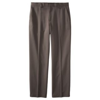 Mens Tailored Fit Checkered Microfiber Pants   Olive 46x32