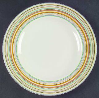 Culinary Arts Spectrum Stripes Dinner Plate, Fine China Dinnerware   Concentric