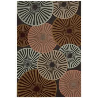 Hand tufted Contour Pinwheel Multicolored Floral Rug (5 X 76)