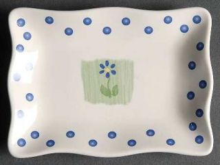 Pfaltzgraff Cloverhill Floral Soap Dish, Fine China Dinnerware   Blue Flowers,Gr