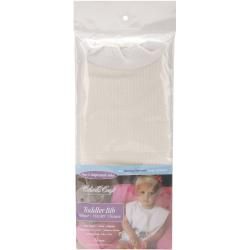 Velour Toddler Bib 12x11 1/2 ecru