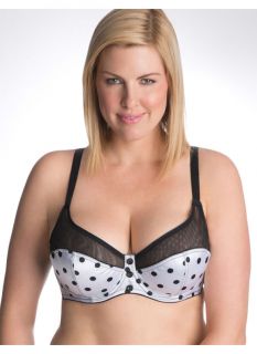 Lane Bryant Plus Size Polka dot French full coverage bra     Womens Size 36C,