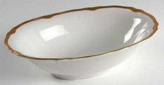 Franconia   Krautheim Jewel 9 Oval Vegetable Bowl, Fine China Dinnerware   Gold