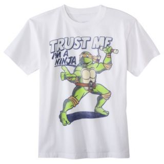 Teenage Mutant Ninja Turtles Boys Graphic Tee   White L
