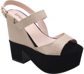 Womens L & C Lorde 01   Beige Two Tone Shoes