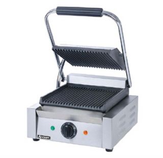 Adcraft Single Sandwich Grill w/ 8.5x9.25 in Ribbed Surface, Stainless