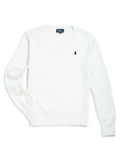 Ralph Lauren Boys Cotton V Neck Sweater