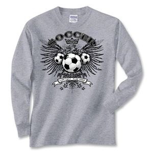hidden Freebird Soccer Long Sleeve T Shirt (Dk Grey)