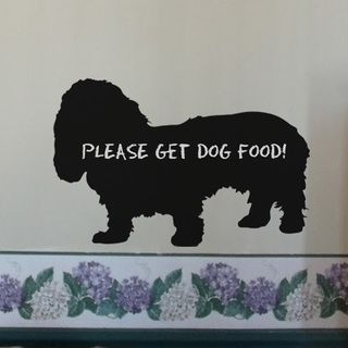 Instant Chalkboard Basset Hound Removable Message Board (BlackDimensions 17.5 inches high x 21.5 inches long )
