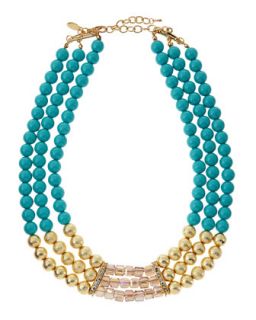 Turquoise/Copper Multi Strand Necklace