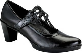 Womens Naot Luma   Black Crinkle Patent Leather/Black Velvet Nubuck Casual Shoe