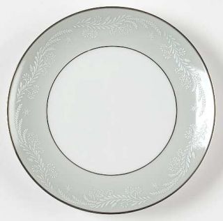 Noritake Embassy Bread & Butter Plate, Fine China Dinnerware   Green Band, White