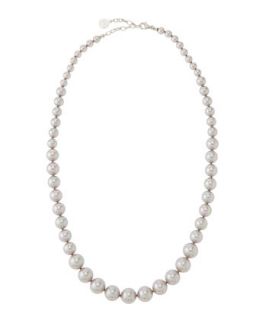Iridescent Graduated Pearl Collar Necklace