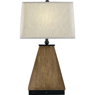 Energy Efficient 1 light Bronze Portable Table Lamp (ResinFinish Palladian bronzeNumber of lights One (1)Requires one (1) 27 watt CFL spring self ballasted GU 24 bulbs (included)Dimensions 31.5 inches high x 18 inches deepWeight 13 pounds)