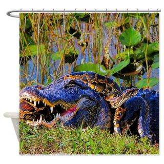  Everglades Alligator and Snake Shower Curtain  Use code FREECART at Checkout
