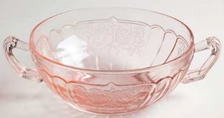 Anchor Hocking Mayfair Pink Cream Soup Bowl   Pink,Open Rose,Depression Glass