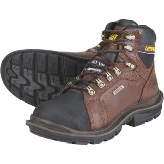 CAT 6In. Steel Toe Insulated Waterproof EH Work Boot   Tough Oak, Size 9 1/2,