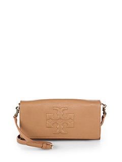 Tory Burch Thea Bombe East/West Convertible Clutch   Royal Tan