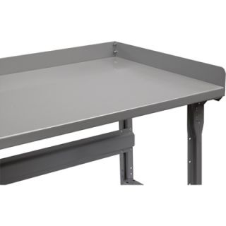 Tennsco 72in. x 30in. Workbench Side/Backstop Rail, Medium Gray, Model# SB 3072