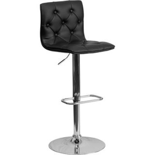 FlashFurniture Contemporary Tufted Vinyl Adjustable Height Bar Stool CH 11208