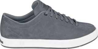 Mens K Swiss Clean Classic Suede   Castle Grey/White Lace Up Shoes