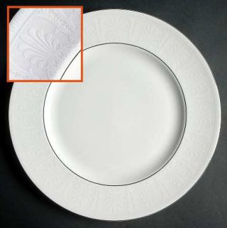 Wedgwood Beresford 2000 Dinner Plate, Fine China Dinnerware   White Acanthus Lea