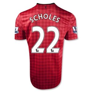 Nike Manchester United 12/13 SCHOLES Home Soccer Jersey