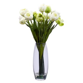 Tulips With Vase Silk Flower Arrangement