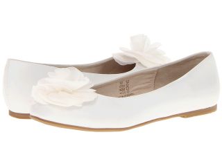 Pazitos Silk Rose BF PU Girls Shoes (White)