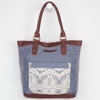 Chambray Mix Up Tote Bag Denim One Size For Women 219334800