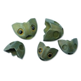 Fish Skull Sculpin Heads, Olive, Small