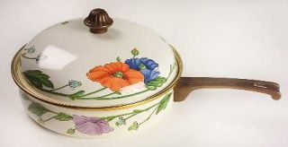 Villeroy & Boch Amapola 9 Metal Skillet with Lid, Fine China Dinnerware   Large