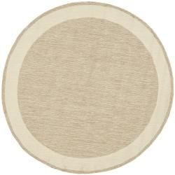 Simply Clean Gabeh Hand hooked Natural Rug (8 Round)