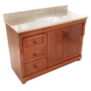Foremost NACABGL4922 Naples 49 Vanity with Left Drawers & Granite Top