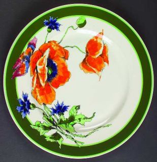 Syracuse Nature Study Poppies Dinner Plate, Fine China Dinnerware   Old Ivory, D