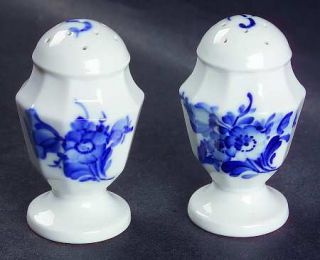 Royal Copenhagen Blue Flowers Salt & Pepper Set, Fine China Dinnerware   Angular