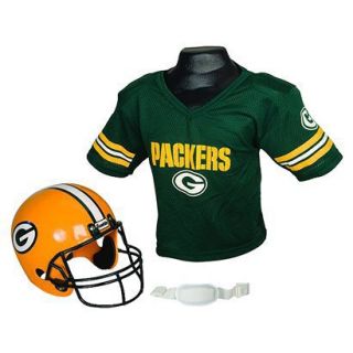 Franklin Sports NFL Packers Helmet/Jersey set  OSFM ages 5 9