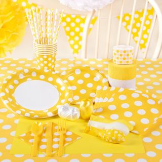 Yellow and White Dots Party Packs